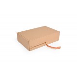 Karton z paskiem klejowym i taśmą  300x200x80 mm