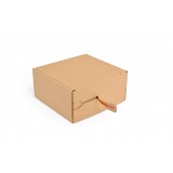 Karton z paskiem klejowym i taśmą 160x160x80 mm