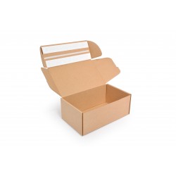 Karton z paskiem klejowym i taśmą 200x120x80 mm