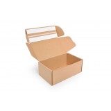 Karton z paskiem klejowym i taśmą 200x120x80 mm