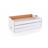 Tacka z tektury falistej 600x400x70mm biała