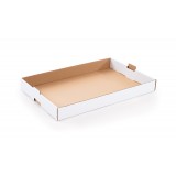Tacka z tektury falistej 600x400x70mm biała