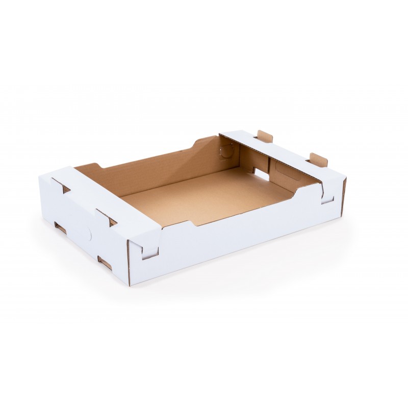 Tacka z tektury falistej białej 600x400x120mm