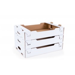 Tacka z tektury falistej białej 600x400x120mm